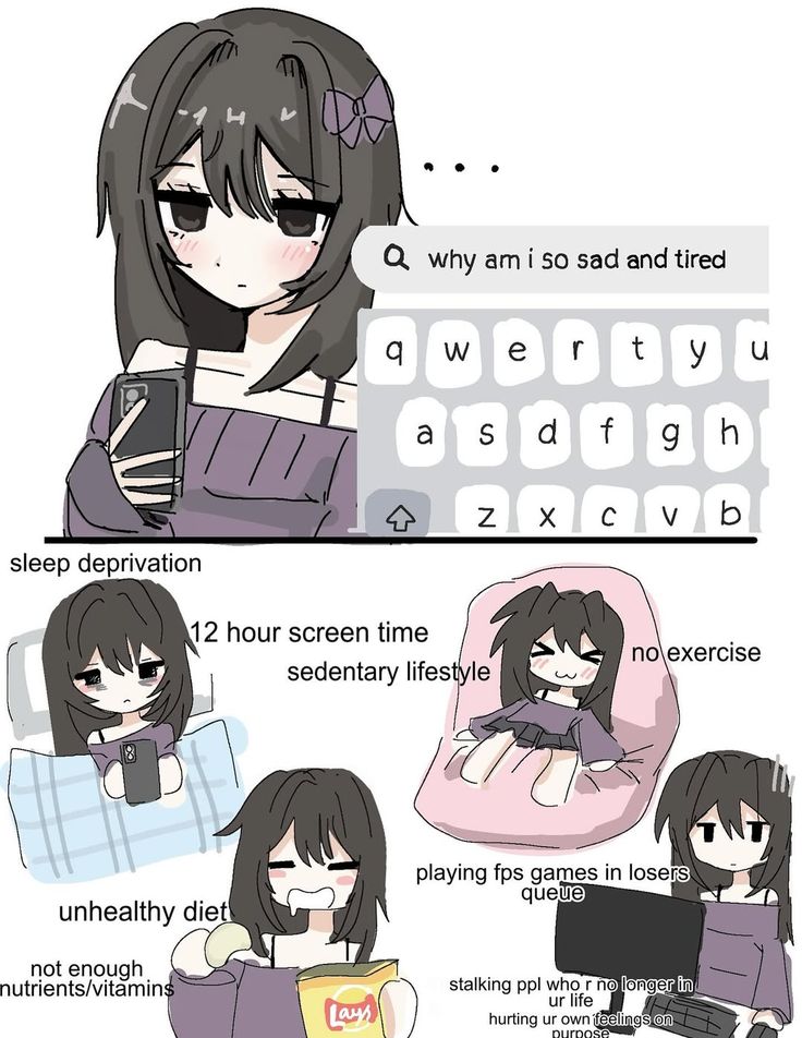 not enough

nutrients/vitamin ( ) stalking ppl who r ngllongerg

hurting ur own f€eling
age