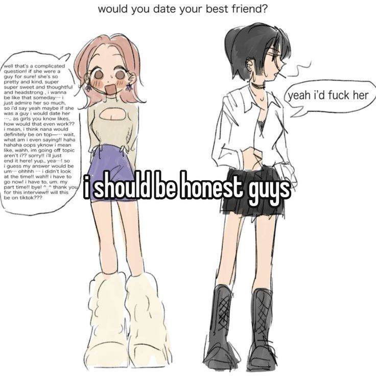 would you date your best friend?

aN yeah i'd fuck her
hs ; 4
. \ | wt

a