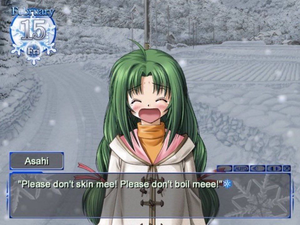 Asahi

"Please don't skin mee! Please don't boil meee!"