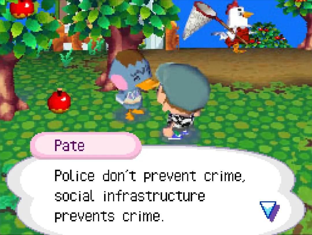Pate

Police don't prevent crime,
social infrastructure
prevents crime.