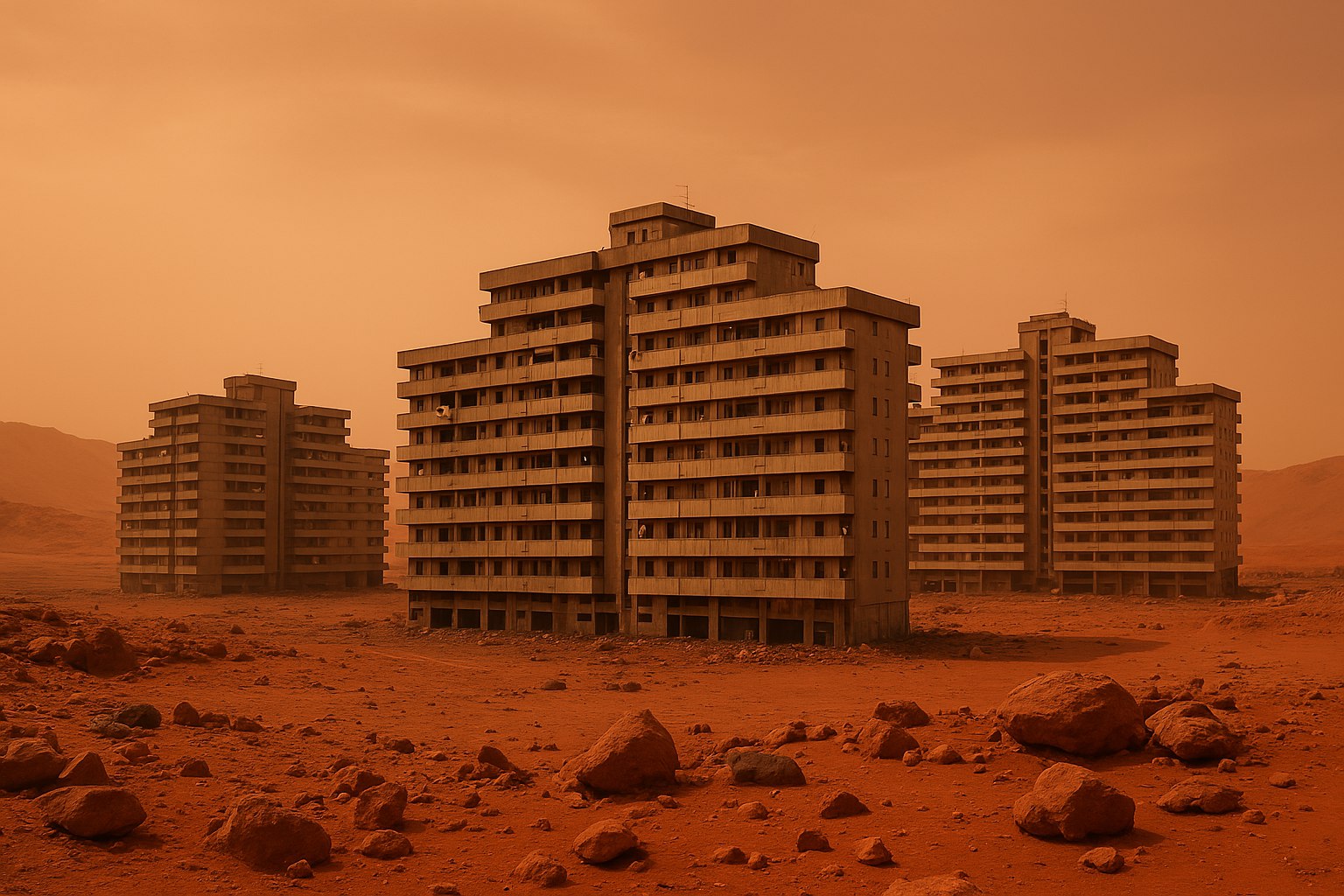 🅽, [7/16/25, 6:48 PM]
/copilot genera 1 immagine fotorealistica di scampia su marte

Microsoft Copilot, [7/16/25, 6:48 PM]
[In reply to 🅽]
🪐 Stai per vedere Scampia come non l'hai mai immaginata—trasportata direttamente sulla superficie rossa e polverosa di Marte. Preparati a uno scenario surreale, dove l'architettura urbana si fonde con paesaggi extraterrestri. L'immagine sta arrivando!