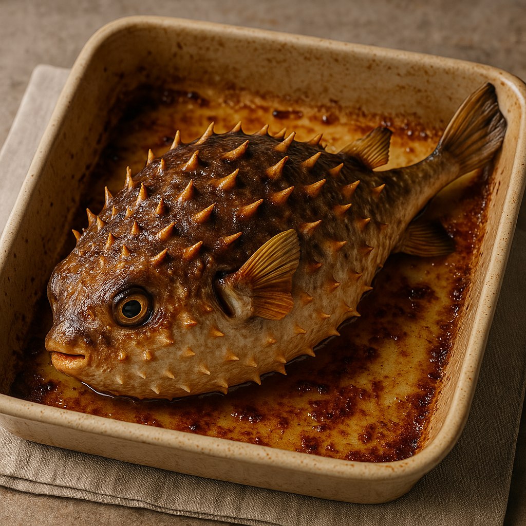 Hex, [17/07/2025 15:51]
/copilot genera un'immagine fotorealistica di un pesce palla che viene cotto al forno

Microsoft Copilot, [17/07/2025 15:52]
Ecco l’immagine fotorealistica di un pesce palla cotto al forno, pronta per essere servita… ma solo nella fantasia! 🍽️

Ricorda che nella realtà il pesce palla, o fugu, contiene tetrodotossina, una potente tossina, e deve essere preparato solo da chef certificati per essere sicuro da mangiare. Meglio lasciarlo al mondo virtuale e non alla tavola di casa!

Sephiroth/Pallino (o come si dovrebbe chiamare, Sephiroth + Pallino), [17/07/2025 15:52]
Basta pesci al forno

Hex, [17/07/2025 15:53]
Squisito

💖💣, [17/07/2025 15:54]
GNAM