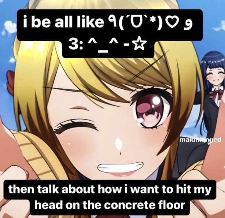 s ‘ibe all like 4(‘O° 09
of 37 no a

WS

then talk about how i want to hit my
) head on the concrete floor }Y

,~