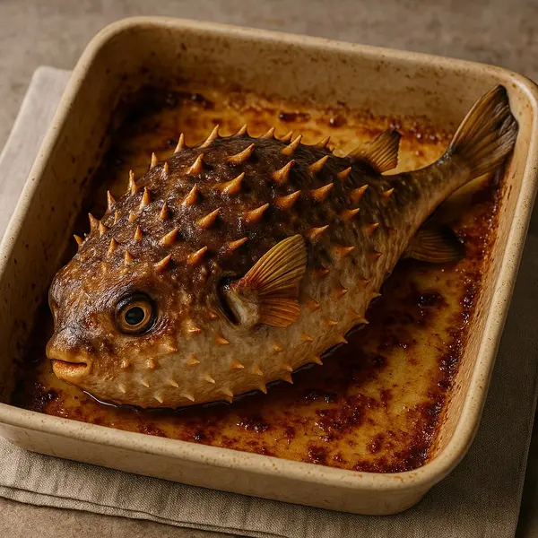 Hex, [17/07/2025 15:51]
/copilot genera un'immagine fotorealistica di un pesce palla che viene cotto al forno

Microsoft Copilot, [17/07/2025 15:52]
Ecco l’immagine fotorealistica di un pesce palla cotto al forno, pronta per essere servita… ma solo nella fantasia! 🍽️

Ricorda che nella realtà il pesce palla, o fugu, contiene tetrodotossina, una potente tossina, e deve essere preparato solo da chef certificati per essere sicuro da mangiare. Meglio lasciarlo al mondo virtuale e non alla tavola di casa!

Sephiroth/Pallino (o come si dovrebbe chiamare, Sephiroth + Pallino), [17/07/2025 15:52]
Basta pesci al forno

Hex, [17/07/2025 15:53]
Squisito

💖💣, [17/07/2025 15:54]
GNAM