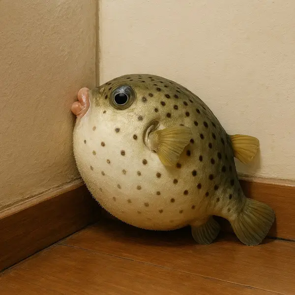 💖💣, [06/07/2025 22:57]
/copilot Disegna un pesce palla che bacia l'angolo tra il muro e il pavimento di un appartamento

Microsoft Copilot, [06/07/2025 22:57]
Ecco il tuo pesce palla intento a baciare l'angolo tra il muro e il pavimento di un appartamento! 🐡💋 Fammi sapere se vuoi aggiungere qualche dettaglio stravagante o cambiare l’ambientazione.