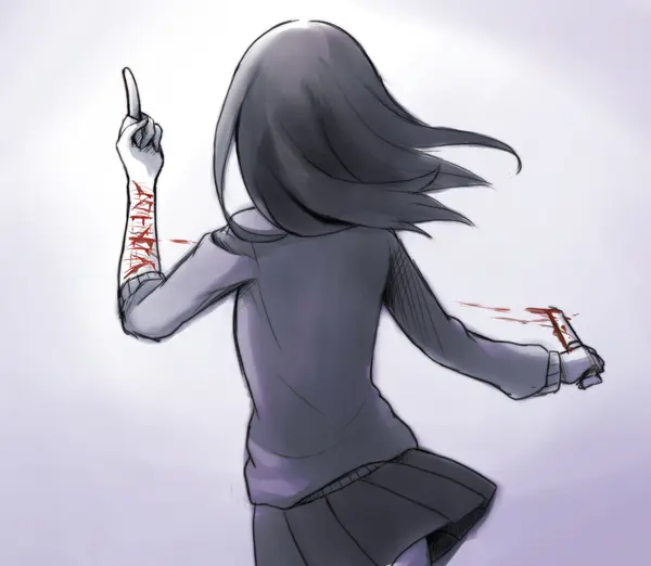 この作品 「ｆ…ｋ」 は 「鬱」「病み」 等のタグがつけられた「ゆでじる」さんのイラストです。