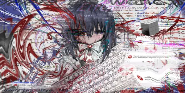 この作品 「computer science(python)课 摸鱼」 は 「オリジナル」「女の子」 等のタグがつけられた「Jiye_P1」さんのイラストです。