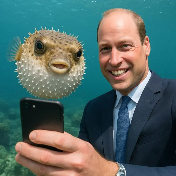 Hex, [25/07/2025 10:34]
/copilot genera un'immagine fotorealistica di un pesce palla che si fa un selfie con il principe d'Inghilterra

Microsoft Copilot, [25/07/2025 10:34]
Ecco un'immagine che farà impallidire persino il feed di Buckingham Palace. Il tuo pesce palla e il principe sono pronti per il loro momento da copertina 📸👑🐡

Guarda qui sotto!

Sephiroth/Pallino (o come si dovrebbe chiamare, Sephiroth + Pallino), [25/07/2025 10:34]
ImPALLidire

Hex, [25/07/2025 10:35]
Sott'acqua
