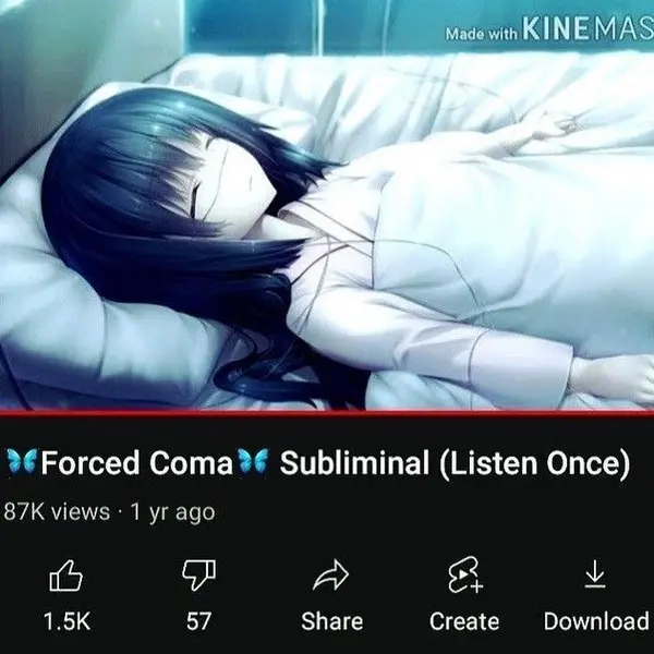 2€Forced Coma** Subliminal (Listen Once)

87K views : 1 yr ago

fe) a! A oo L

57 Share Create Download