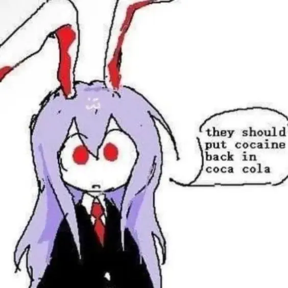 they should

put cocaine
back in
coca cola