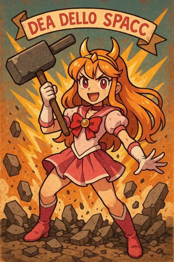 Alessio 🌵🇮🇹 (Italian Cactus), [13/08/2025 21:08]
/Copilot disegna un'immagine che potrebbe piacere ad una ragazza magica che si proclama dea dello spacc (distruggere cose)

Microsoft Copilot, [13/08/2025 21:08]
Ecco l'immagine della dea dello spacc in tutto il suo splendore magico e distruttivo! 💥✨ Spero che rispecchi il suo spirito ribelle e incantato. Vuoi aggiungere qualche dettaglio alla sua storia o creare il suo regno?

💖💣, [13/08/2025 21:10]
ecco, gradisco.

Alessio 🌵🇮🇹 (Italian Cactus), [13/08/2025 21:11]
ha gradito

Alessio 🌵🇮🇹 (Italian Cactus), [13/08/2025 21:11]
bello come ragazza magica = stile sailor moon per Copilot

💖💣, [13/08/2025 21:11]
magic